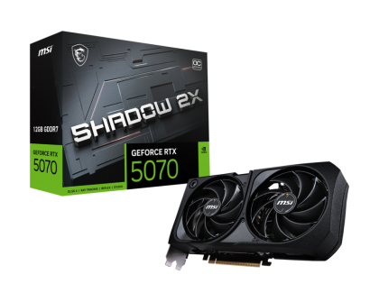 Видео карта MSI GeForce RTX 5070 12G SHADOW 2X OC, 12GB GDDR7, 192-bit, HDMI, 3xDP