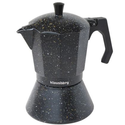 Кубинска кафеварка Klausberg KB 7160, 9 чаши, Индукция, Черна