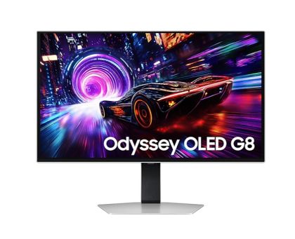 Монитор SAMSUNG Odyssey OLED G8 G81SF (LS27FG810SUXEN), 27" OLED, 4K UHD (3840x2160) 240Hz, 16:9, 0.03ms, 250 cd/㎡, 1M:1, AMD FreeSync Premium Pro, DP, 2xHDMI, USB3.2, Silver