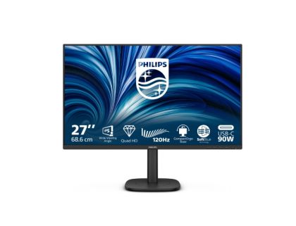 Монитор PHILIPS 27B2U3601/00, 27" IPS, QHD (2560x1440) 120Hz, 16:9, 4ms, 350cd/m2, 1500:1, Adaptive Sync, Speaker 2x2W, HDMI, DP, RJ45, USB hub, Black