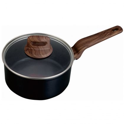 Касерола с капак Oliver Voltz Paris OV54421F18, 18x8.5 см, 1 л, Топлинен сензор, Незалепващо покритие, Индукция, Черен