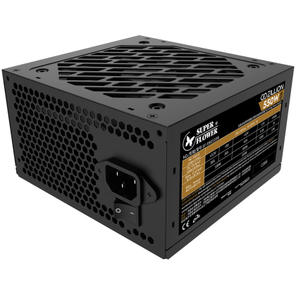 Super Flower Zillion DB Bronze 850W ATX 2.4 80 Plus Bronze, Flat Black Cables, 120mm Fan, 3 Year Warranty