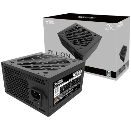 Super Flower Zillion DW White 550W ATX 2.4 80 Plus White, Flat Black Cables, 120mm Fan, 2 Year Warranty