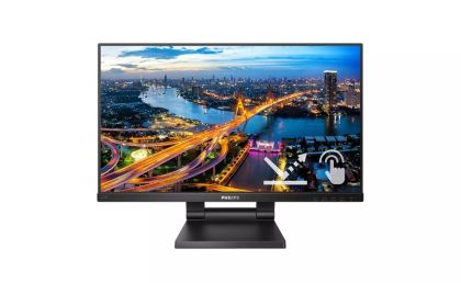 Монитор PHILIPS 222B1TC/00 B Line, 21.5'' IPS SmoothTouch, FullHD (1920x1080) 75Hz, 16:9, 4ms, 250cd/m2, 1000:1, AdaptiveSync, Speaker 2x2W, VGA, HDMI, DP, 3xUSB 3.2, Black