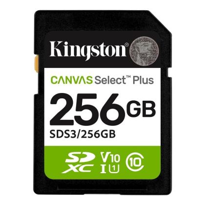 SD памет 256GB KINGSTON Canvas Select Plus SDXC Class10 UHS-I U1 up to 150MB/s - SDS3/256GB