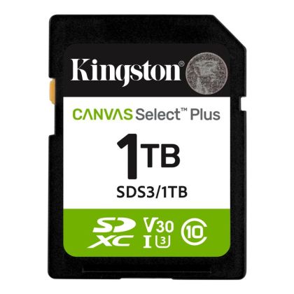 SD памет 1TB KINGSTON Canvas Select Plus SDXC Class10 UHS-I U3 up to 150MB/s - SDS3/1TB