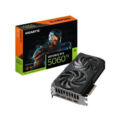 Видео карта GIGABYTE GeForce RTX 5060 Ti WINDFORCE OC 8G, 8GB GDDR7, 128 bit, HDMI, 3xDP - N506TWF2OC-8GD