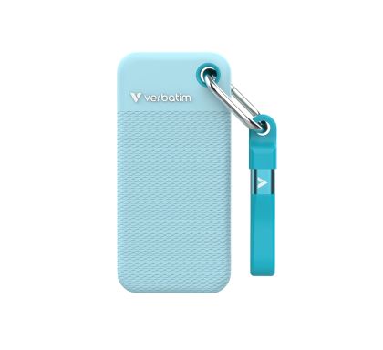 Външно SSD 1TB VERBATIM Pocket SSD, USB 3.2 Gen 2, Polar Blue