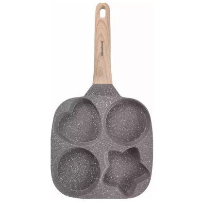 Тиган с 4 отделения Klausberg KB 7808, 19см, Mраморно покритие, Различни форми, Индукция, Сив