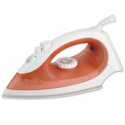 Ютия Rosberg R51050FC, 2000W, 150 мл, Керамична плоча, Регулируема пара, Индикатор за ниво вода, Термостат, Бял/оранжев