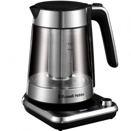Електрическа кана Russell Hobbs Attentiv 26200-70, 3000W, 1.7 l, Инфузер, Температурен контрол, Таймер, Инокс/черен