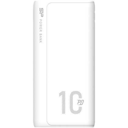 Външна батерия SILICON POWER QP15 (SP10KMAPBKQP150W), 10.000mAh , 2x USB, 1x USB C In/out, Li-Polymer, White