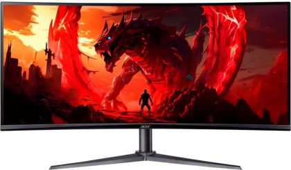 Монитор ACER Nitro ED340CUS3bmiipx, 34" VA Curved 1500R, UWQHD (3440x1440) 180Hz, 21:9, 1ms, 250 cd/m², 4000:1, AMD FreeSync Premium, Speaker 2x2W, 2xHDMI, DP, Black - UM.CE0EE.301