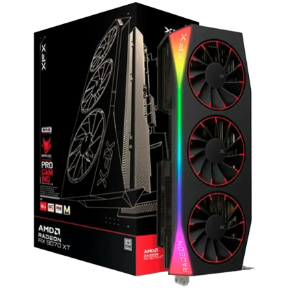 Видео карта XFX Mercury AMD Radeon RX 9070 XT OC Magnetic Air Edition with RGB, 16GB GDDR6, 256bit, HDMI, 3xDP