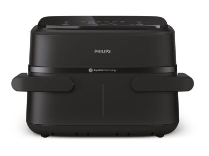 Фритюрник без мазнина PHILIPS NA150/00 Airfryer Series 1000, 7.1 литра, Технология RapidAir, LED дисплей, двойна кошница