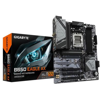 Дънна платка GIGABYTE B650 EAGLE AX (AMD AM5, 4xDDR5, 3xM.2, HDMI, DP) ATX
