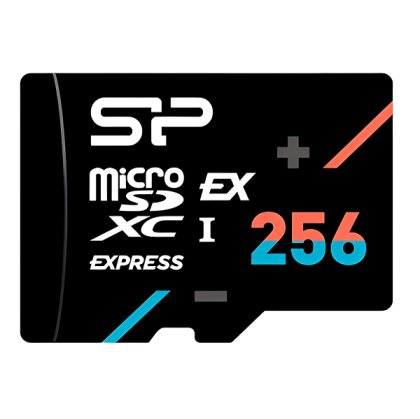 MicroSD памет 256GB SILICON POWER Hypera Express, microSDXC, Class10 UHS-I U3, V30, PCIe Gen 3x1 NVMe, up to 880MB/s