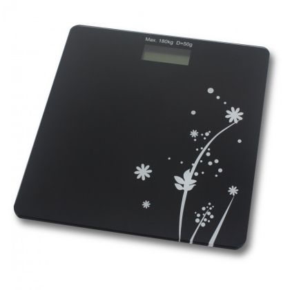 Кантар Rosberg R51650E, 180 кг, Дигитален, LCD дисплей, Черен