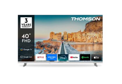 Телевизор 40″ THOMSON 40FG2S15W, Full HD, 1920×1080, Google TV Smart, 60 Hz, Wi‑Fi, White
