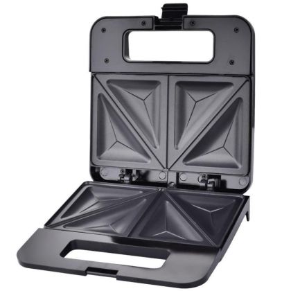 Сандвич тостер Esperanza EKT010 Parmigiano, 1000W, Четири сандвича, Тефлонови плочи, Черен