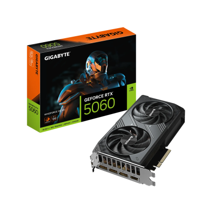 Видео карта GIGABYTE GeForce RTX 5060 WINDFORCE OC 8G, 8GB GDDR7, 128 bit, HDMI, 3xDP - N5060WF2OC-8GD