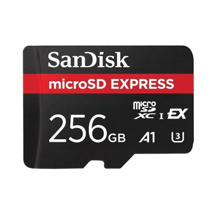 MicroSD памет 256GB SANDISK microSD EXPRESS, microSDXC PCIe® 3.1 NVMe, A1 U3, up to 880MB/s