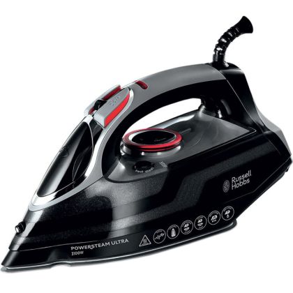 Ютия Russell Hobbs Power Steam Ultra 20630-56, 3100W, Керамична плоча, 3100 W, 350ml, 210 гр/мин, Черна