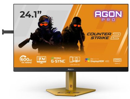 Монитор AOC CS24A, 24.1" TN eSports WLED, 1920x1080@610Hz (OC, Native 600Hz), 0.5ms GtG, 0.3ms MPRT, 500cd m/2, 1000:1, DCR 80M:1, Adaptive Sync, FlickerFree, Low Blue Light, Tilt, Height Adjust, Pivot, Swivel, 2xHDMI, DP, USB hub