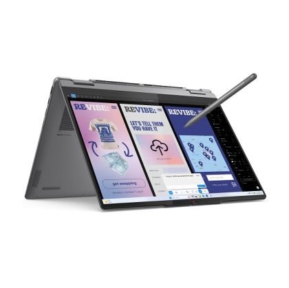 Лаптоп LENOVO Yoga 7 2-in-1 14ILL10 (83JQ001KBM), 14" WUXGA (1920x1200) OLED Touch, Intel® Core™ Ultra 5 226V (2.1GHz up to 4.5GHz, 8 ядра), 16GB LPDDR5x, 512GB SSD M.2, Yoga Pen, Windows 11 Home, Luna Grey