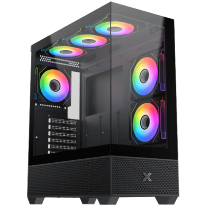 Alphard (BK, EATX, U3x1 & U2x2, Front & Left Seamless TG, 5PCS G20A Reverse & 1PC G20A, ARGB Remote Control Box)