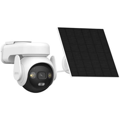 Imou AOV PT solar kit 5MP, smart full color night vision 4G+Wi-Fi IP camera,3.6mm fixed lens, 1/3'' progressive CMOS,330 Pan&90 Tilt, night vision up to 36m, H.265/H.264, Up to 15 fps Frame Rate,Micro SD up to 512GB, 8x Digital Zoom, Two-way Audio