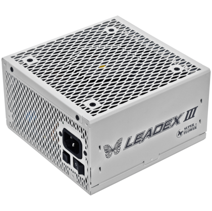 Super Flower Leadex III Gold 1000W ATX 3.1 80 Plus Gold, Fully Modular, Flat White Cables, 140mm Fan, White, 7 Year Warranty