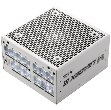 Super Flower Leadex III Gold 1300W ATX 3.1 80 Plus Gold, Fully Modular, Flat White Cables, 140mm Fan, White, 7 Year Warranty