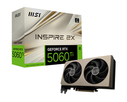 Видео карта MSI GeForce RTX 5060 Ti 16G INSPIRE 2X, 16GB GDDR7, 128-bit, HDMI, 3xDP