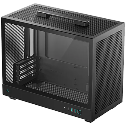 DeepCool CH160 PLUS, Mini Tower, Mini-ITX/Micro-ATX, 2xUSB3.0, 1xType-C Gen 2, 1xAudio/Mic, Mesh Panel, Black, R-CH160-BKNGM0-G, 2Y