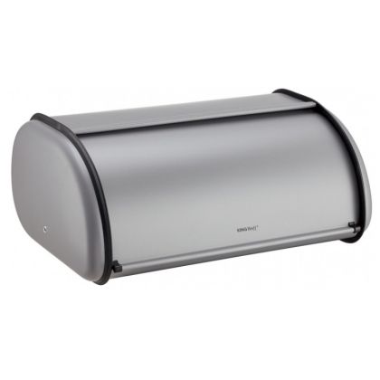 Кутия за хляб Kinghoff KH 1863, 44 см, Лека и здрава конструкция, Стомана, Сив