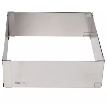 Форма за печене Kinghoff KH 1906, Регулируема 15.5-28 см, Неръждаема стомана, Сребрист