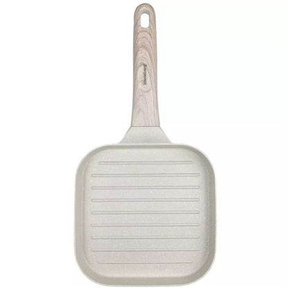 Грил тиган Klausberg KB 7812, 18.5см, Мраморно покритие, Хладна на допир дръжка, Индукция, Бежов