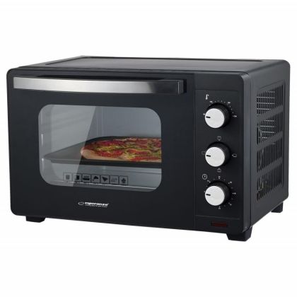 Електрическа фурна Esperanza EKO008N, 1280W, 20 л, 100-230C, Таймер 60 мин, Черен