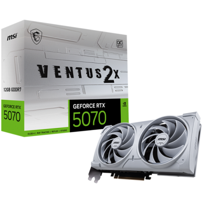 Видео карта MSI GeForce RTX 5070 12G VENTUS 2X OC WHITE, 12GB GDDR7, 192bit, 3xDP, HDMI