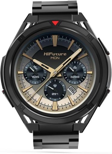 Часовник HiFuture Active Black Red, *1.43"  AMOLED, Dual Band GPS +Compass + Altimeter 466*466, Powered by Dual Core & Syntra AI, Bluetooth Call, 5ATM Waterproof, 24/7 True Heart Rate & Blood Oxygen Sensor, Up to 10 days daily use