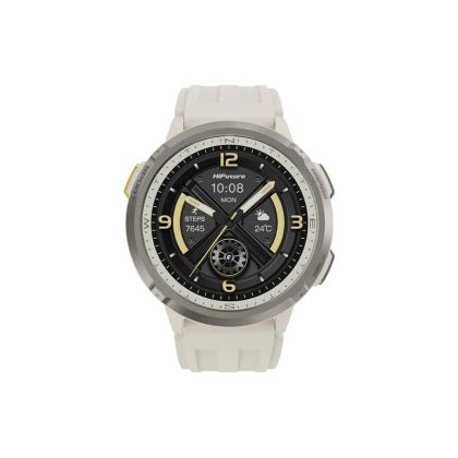 Часовник HiFuture MIX3 Latte, 1.43" AMOLED, 466*466, Powered by Dual Core & Syntra AI, Bluetooth Call, 3ATM Waterproof, Compass & Altimeter, 24/7 True Heart Rate & Blood Oxygen Sensor, Up to 10 days daily use