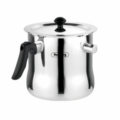 Млековарка Rosberg R51430A, 3 литра, Двойни стени, Свиреща при завиране, Инокс