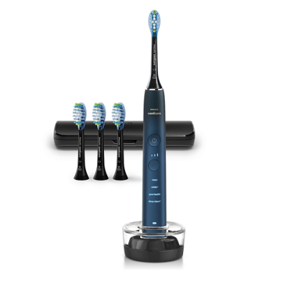 Ел. четка за зъби PHILIPS HX9911/89 Sonicare DiamondClean 9000, 4 режима и 3 степени на интензивност, Сензор за натиск, Bluetooth, Aquamarine