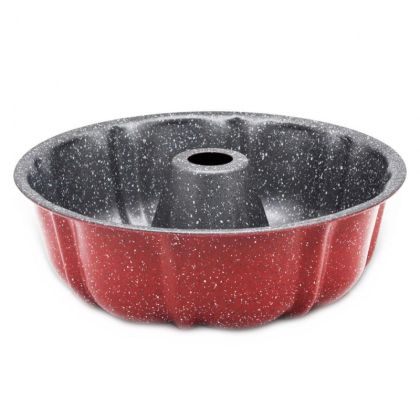 Форма за кекс Oliver Voltz OV51223RA, 25.5 см, Мраморно незалепващо покритие , Червена