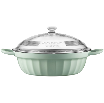 BUYDEEM Cast Aluminum Nonstick Multi  function pot 3,8L, model CP181, color Cozy Greenish