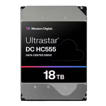 HDD 18TB WD Ultrastar DC HC555 (WUH722018CLE6L4), 3.5" SATA 6Gb/s, 7200 rpm, 512MB
