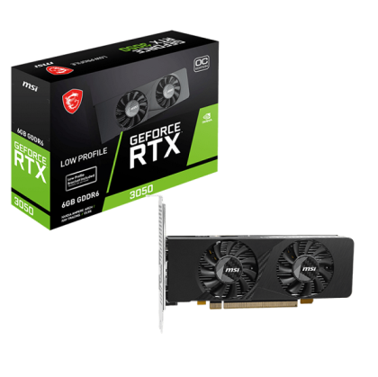 Видео карта MSI GeForce RTX 3050 LP E 6G OC, 6GB GDDR6, 96-bit, 2xHDMI, DP