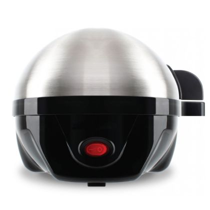 Яйцеварка Rosberg R51982C, 350W, За 7 яйца, Автоматично икзлючване със сигнал, Неръждаема стомана, Черен/инокс