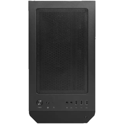 MSI MAG FORGE M100R, M-ATX Tower, M-ATX/ M-ITX, 1x USB 3.2 Gen 1 Type-A, 2x USB 2.0 Type-A, 1x Audio, 1x Mic, Power Button, 4x 120mm ARGB Fans, LED Button, ARGB Control Board, Mesh Panel, Tempered Glass
